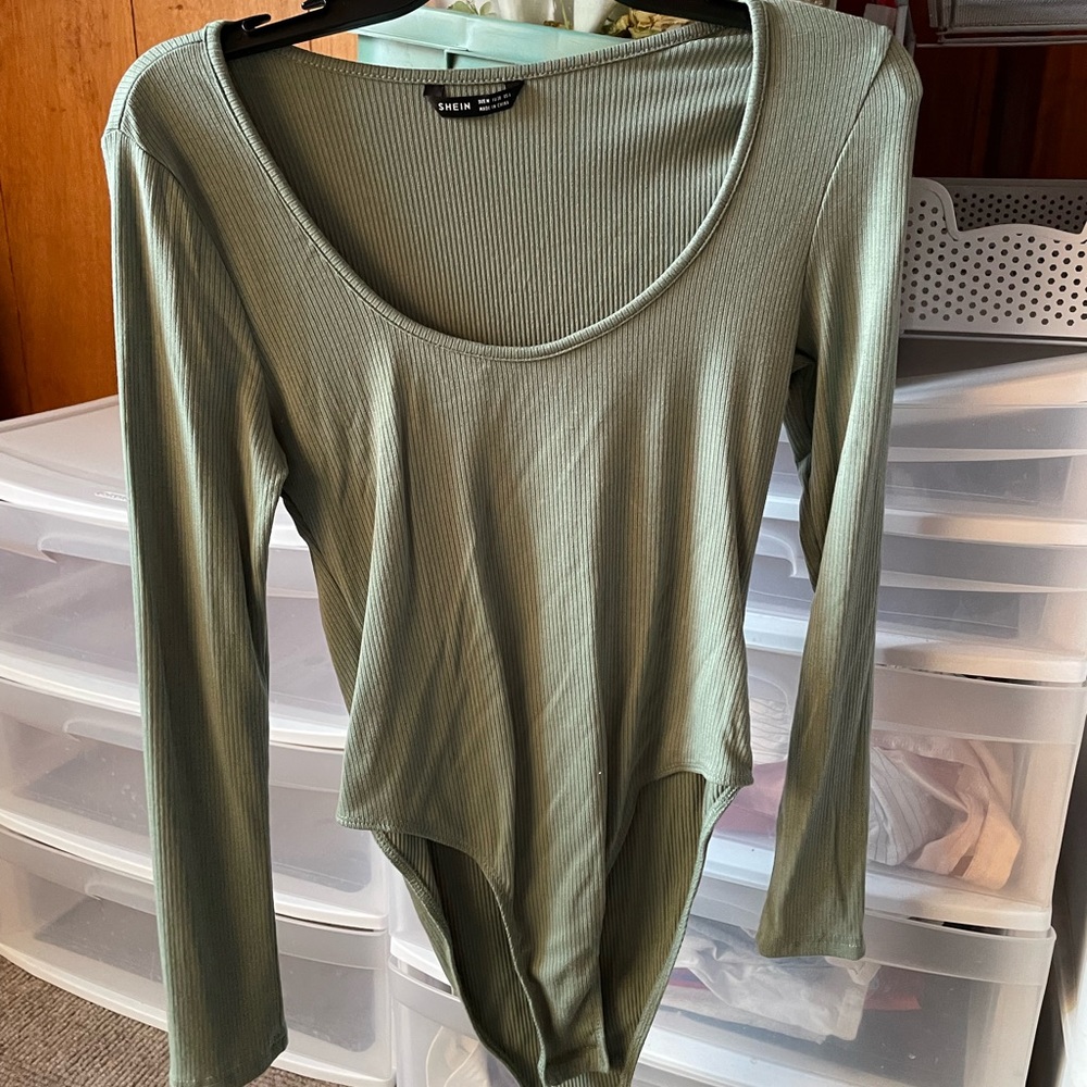 Green Long Sleeve Bodysuit